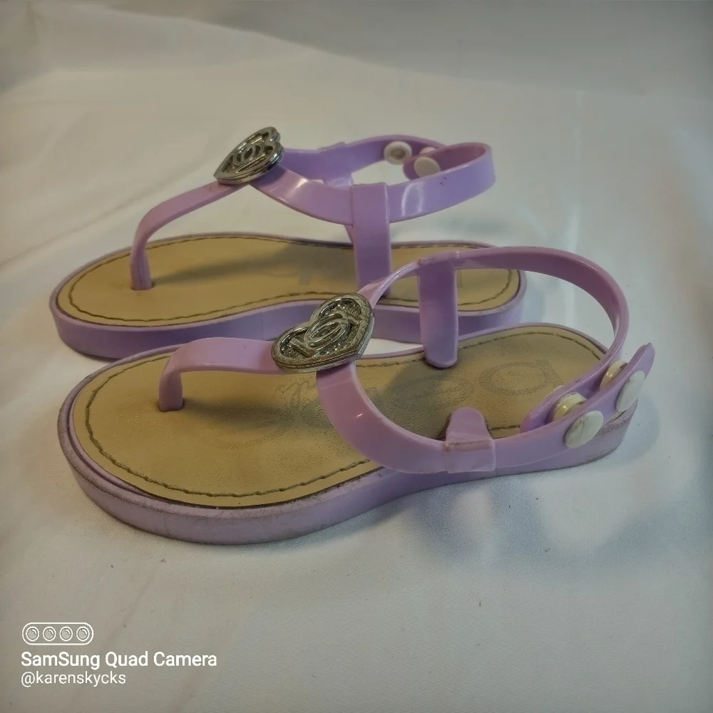 𝅺bebe Girls Lavender Sandals Kids Size 9/10